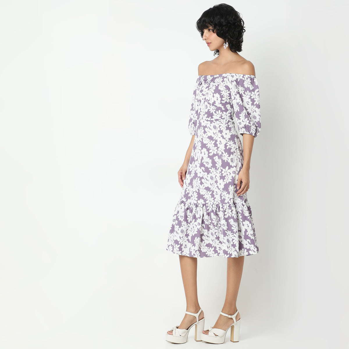 Flare Fit Floral Dress