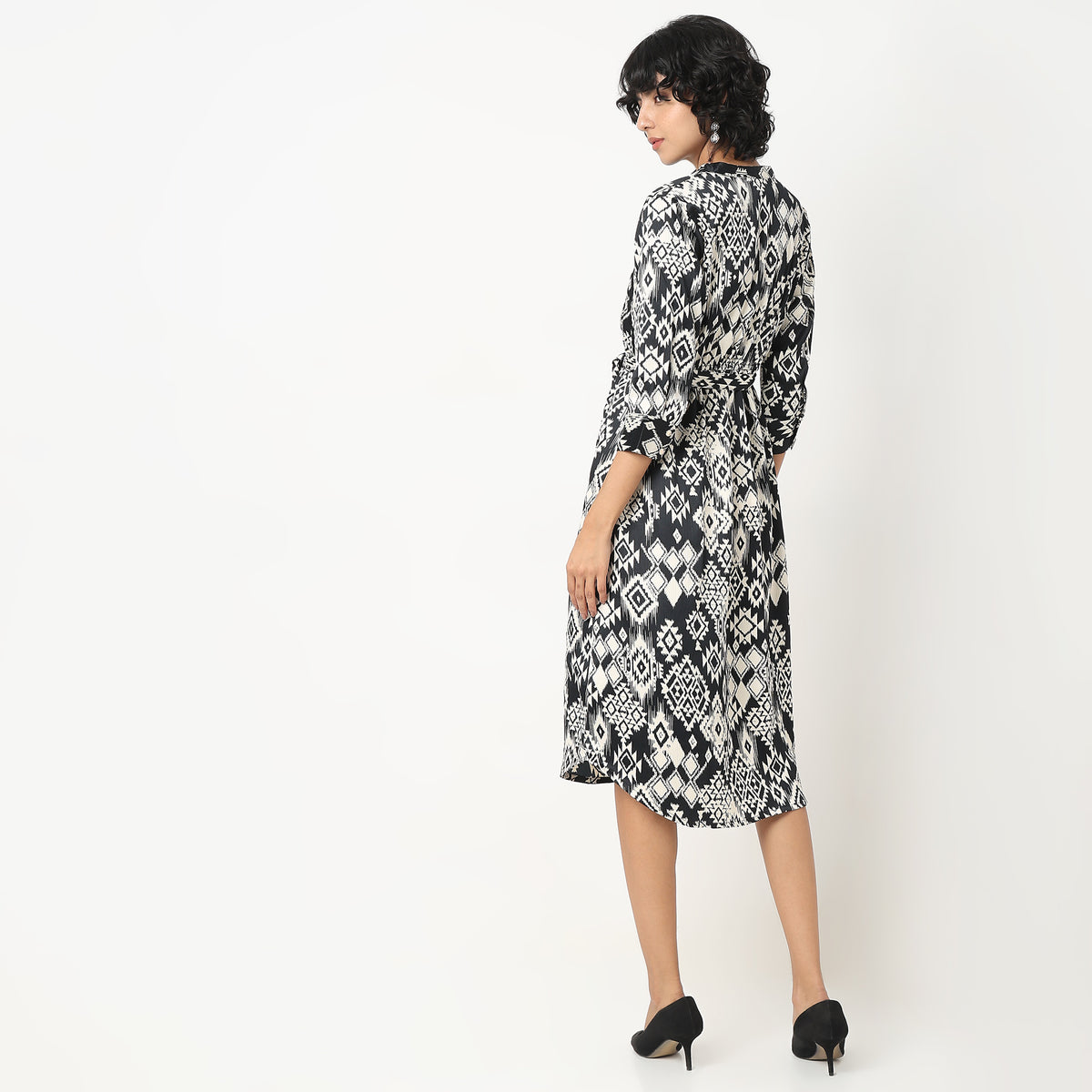 Flare Fit Printed Dress