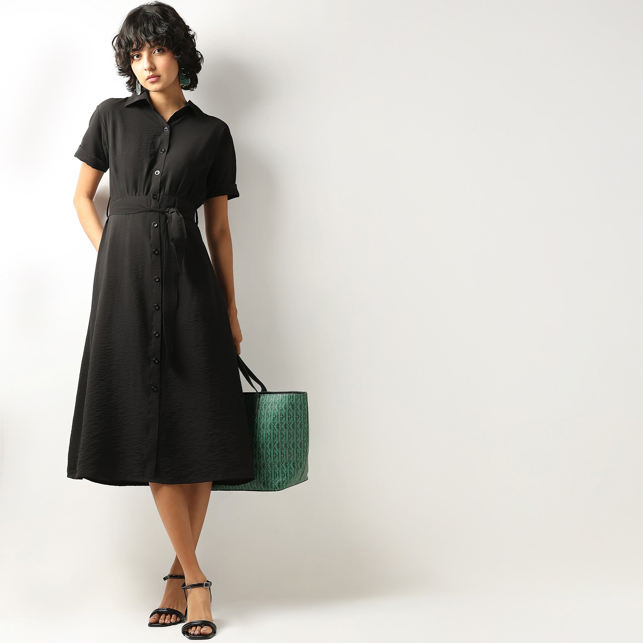 Regular Fit Solid Dress