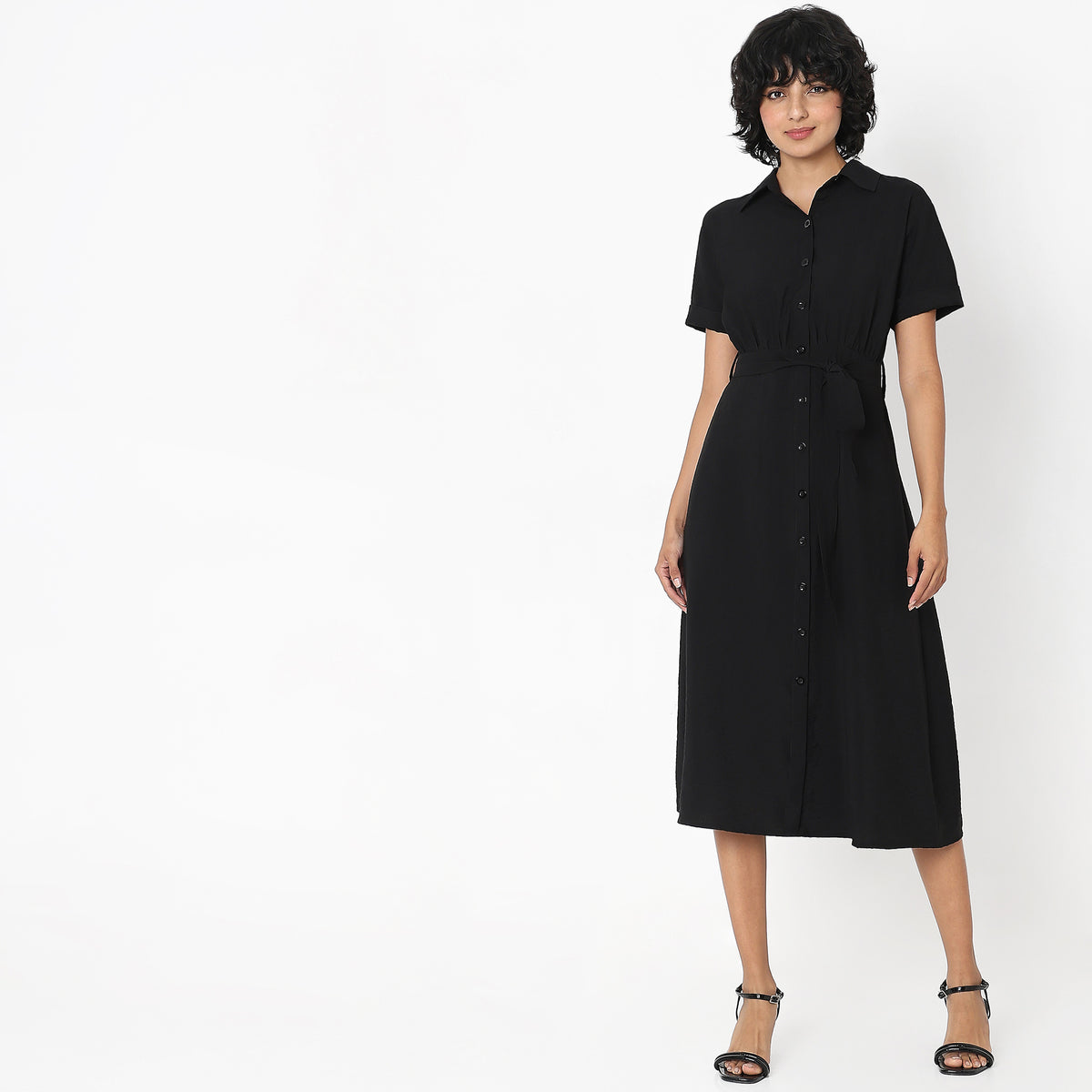 Regular Fit Solid Dress