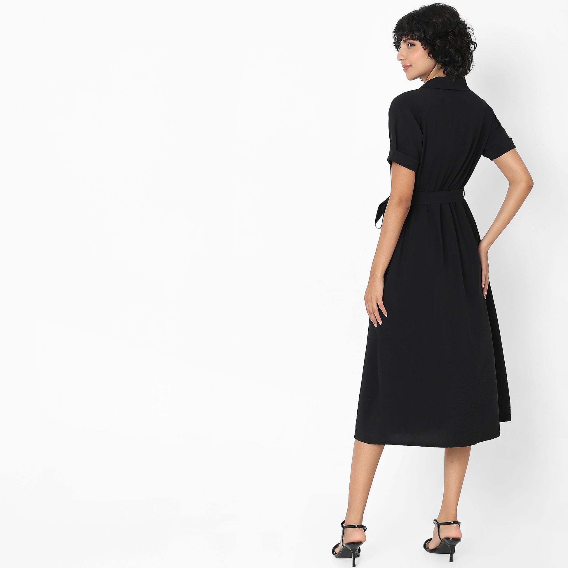 Regular Fit Solid Dress