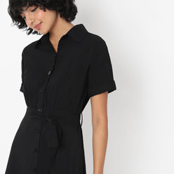 Regular Fit Solid Dress