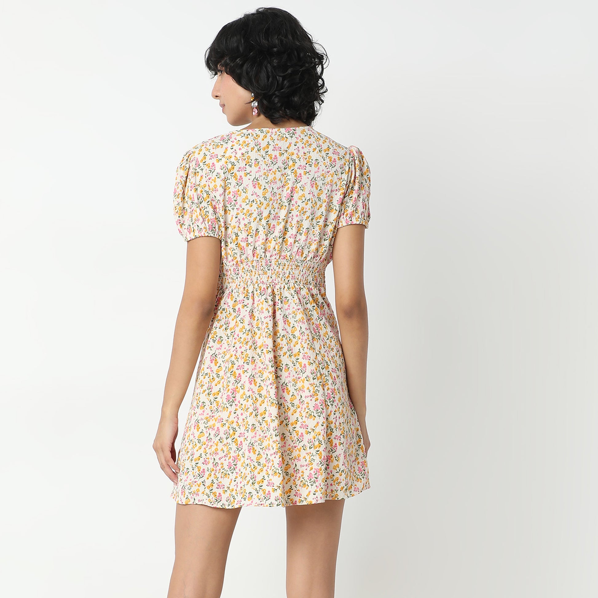 Regular Fit Floral Dress