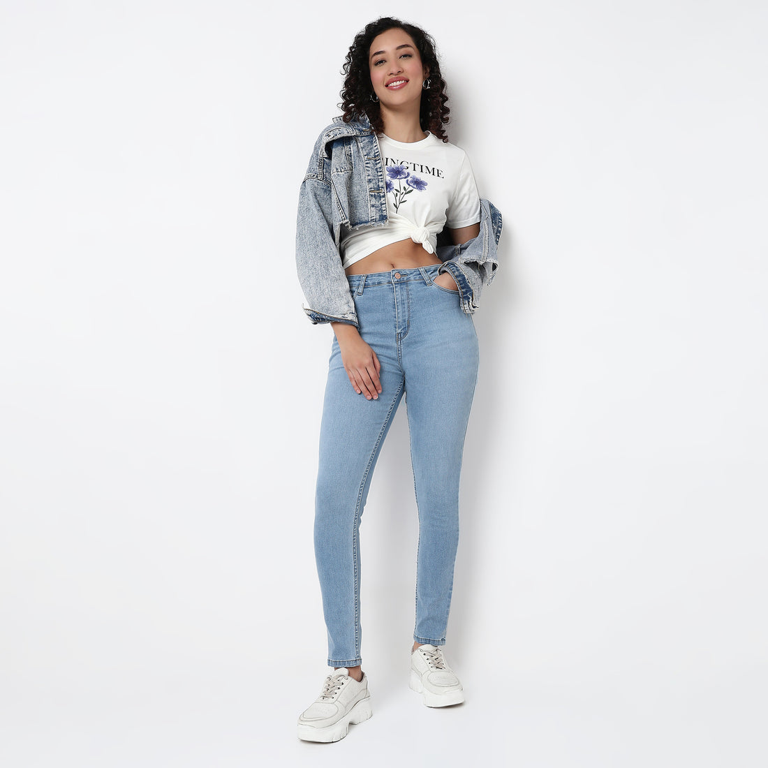 Skinny Fit Essential High Rise Jeans