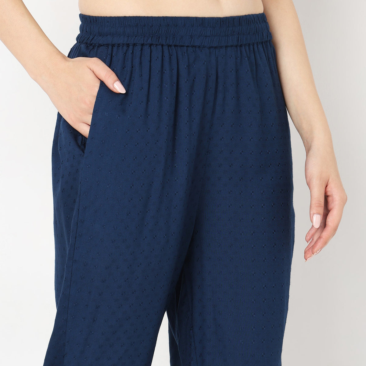 Straight Fit Solid  Ethnic Pants