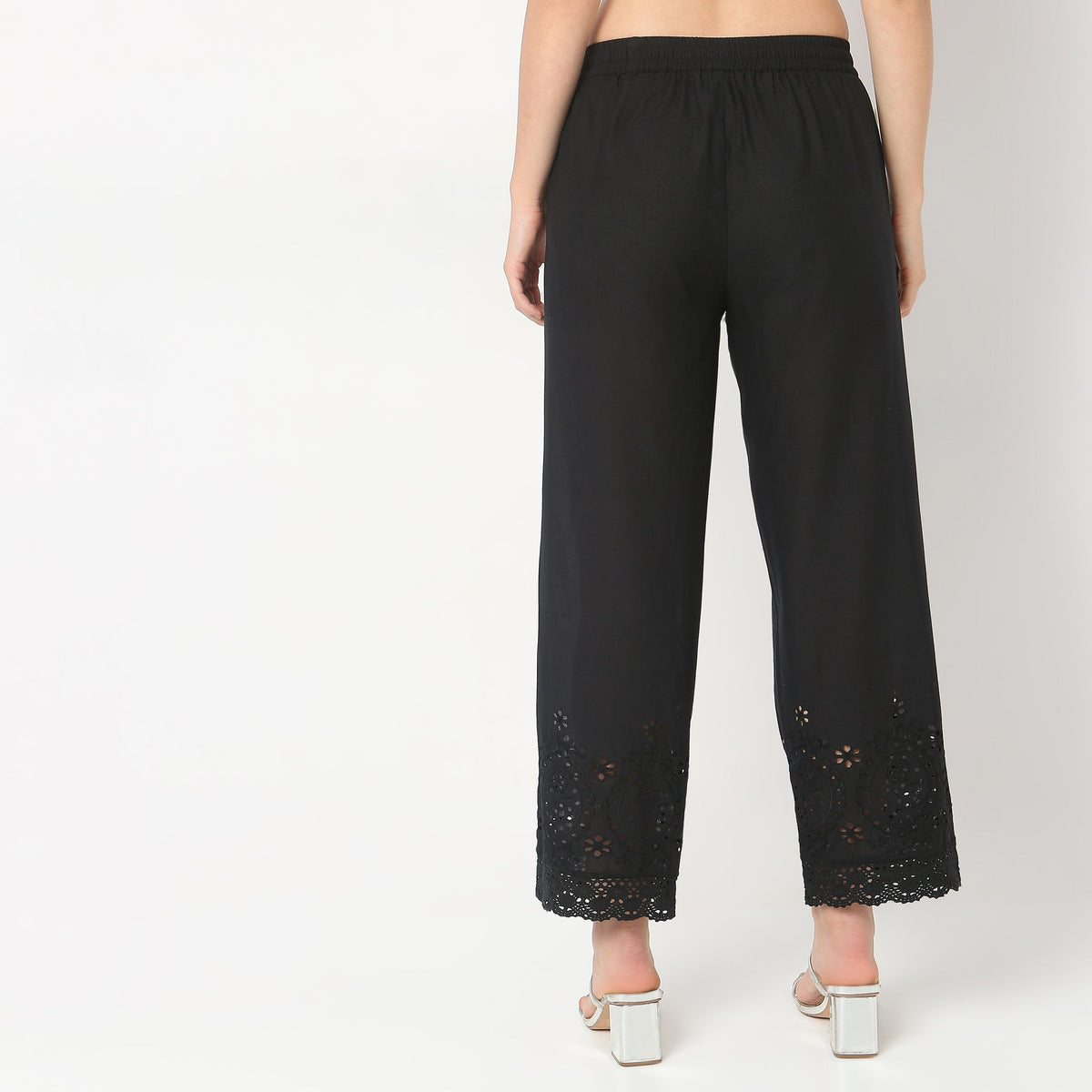 Regular Fit Embroidered Ethnic Pants