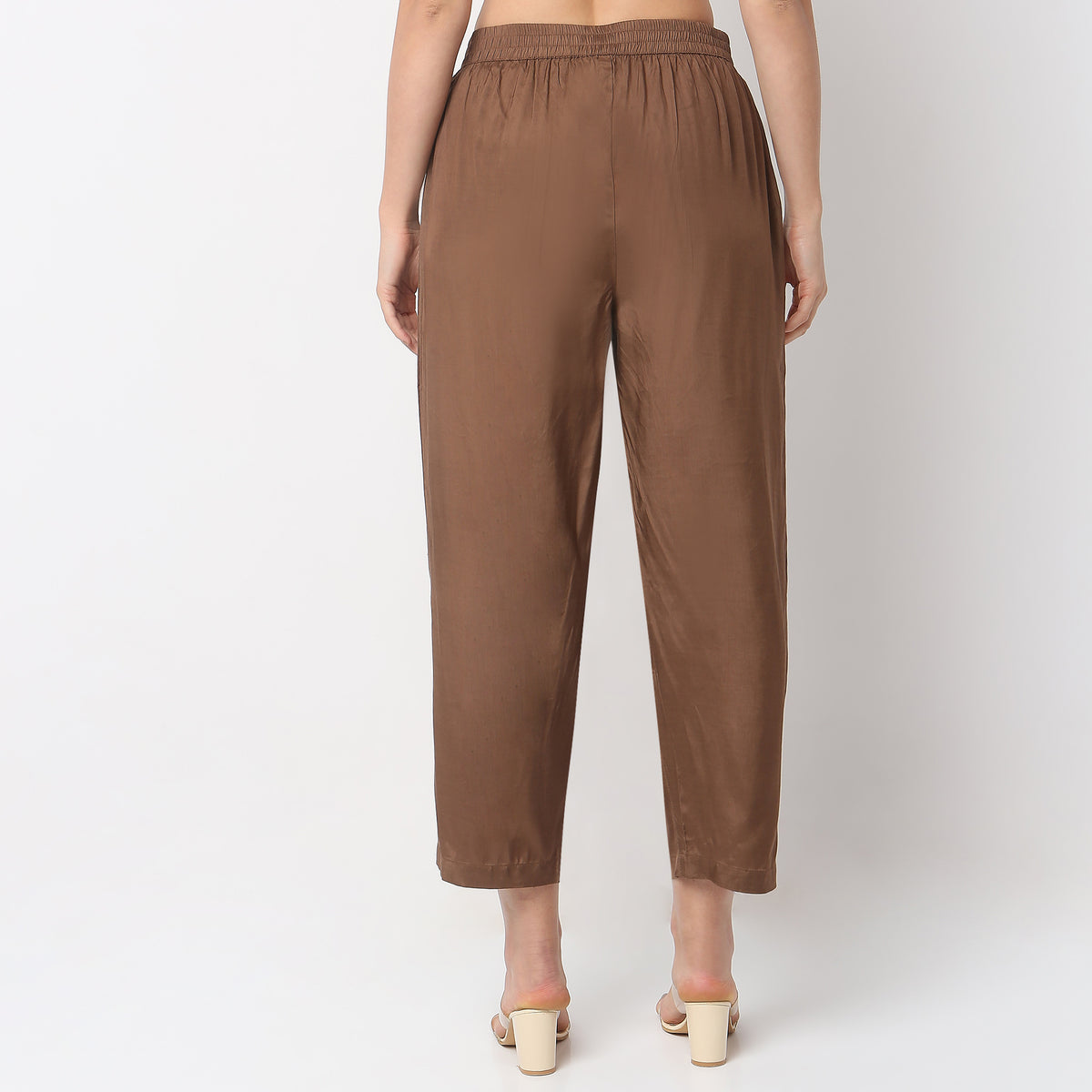 Straight Fit Mid Rise Pants