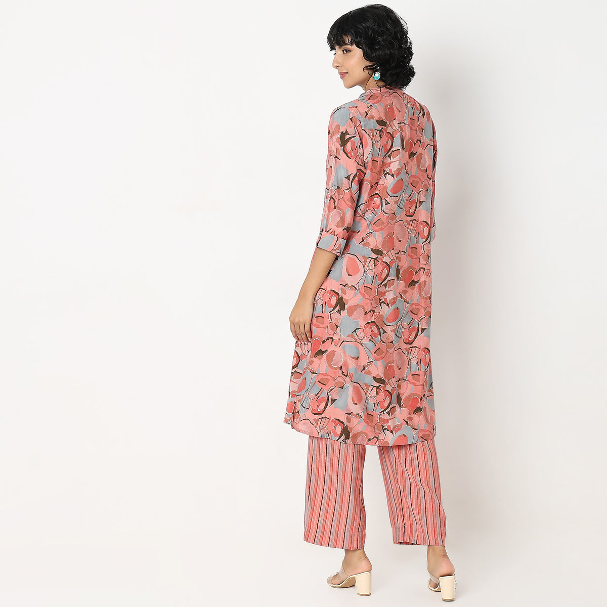 Flare Fit Printed Kurta With Pant Set
