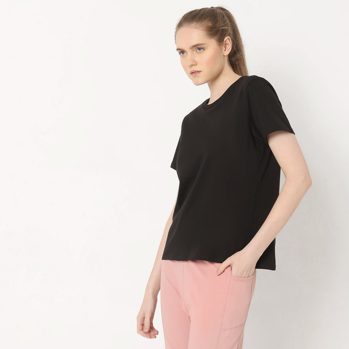 Regular Fit Solid T-Shirt