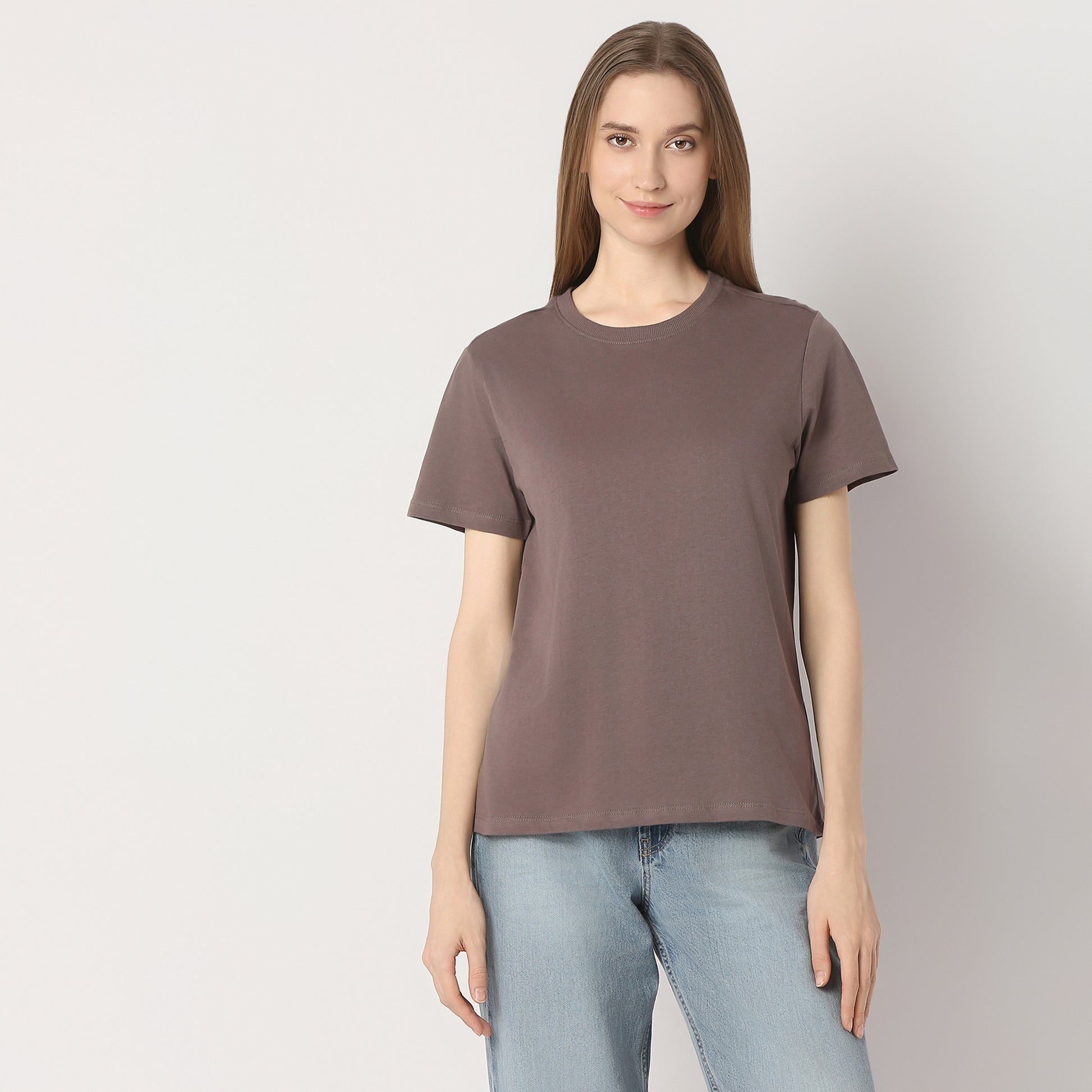 Regular Fit Solid T-Shirt