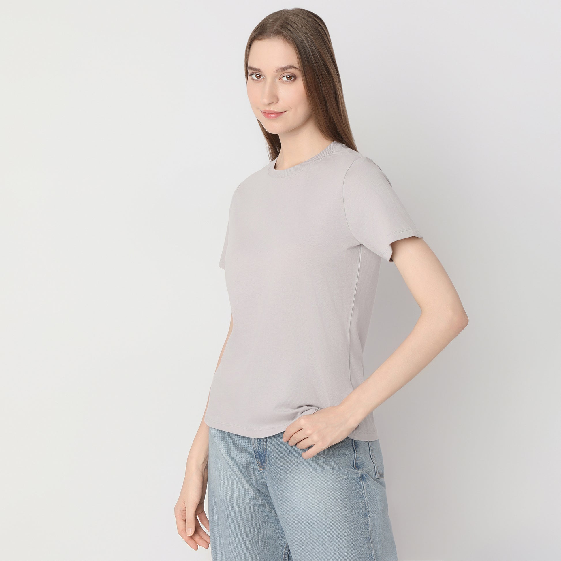 Regular Fit Solid T-Shirt