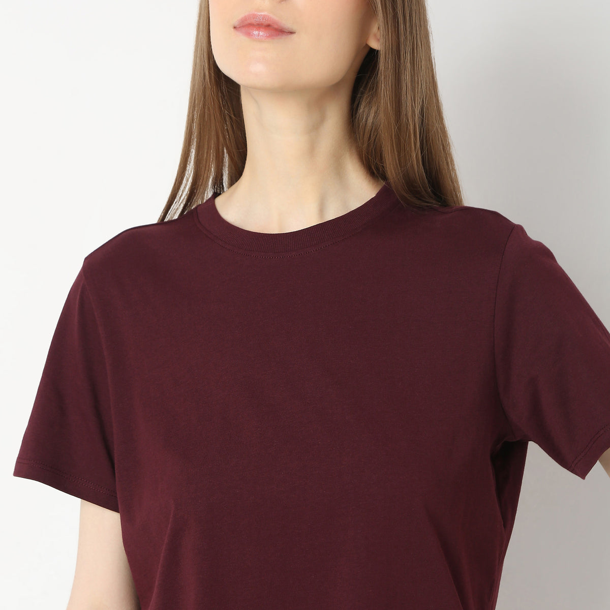 Regular Fit Solid T-Shirt