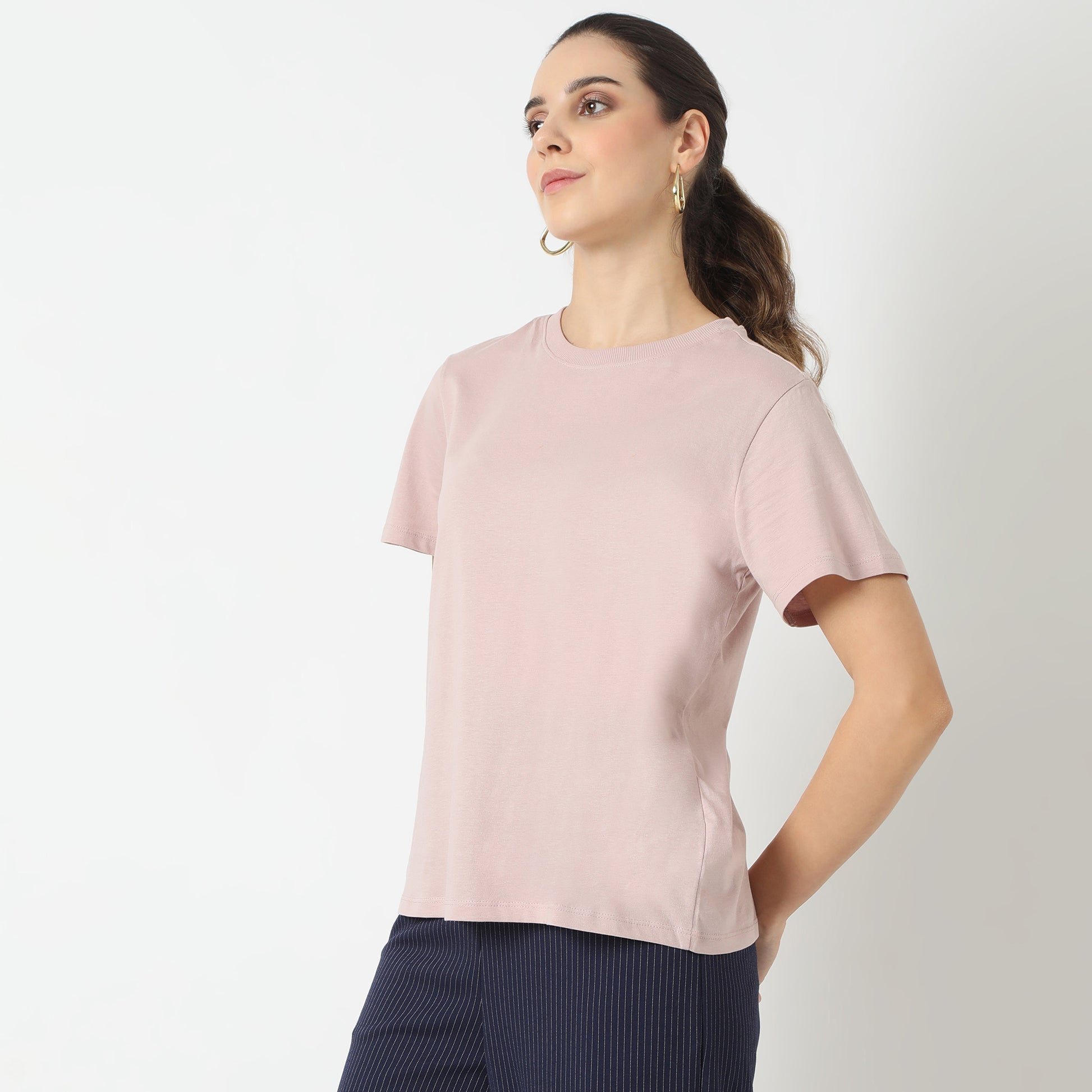 Regular Fit Solid T-Shirt