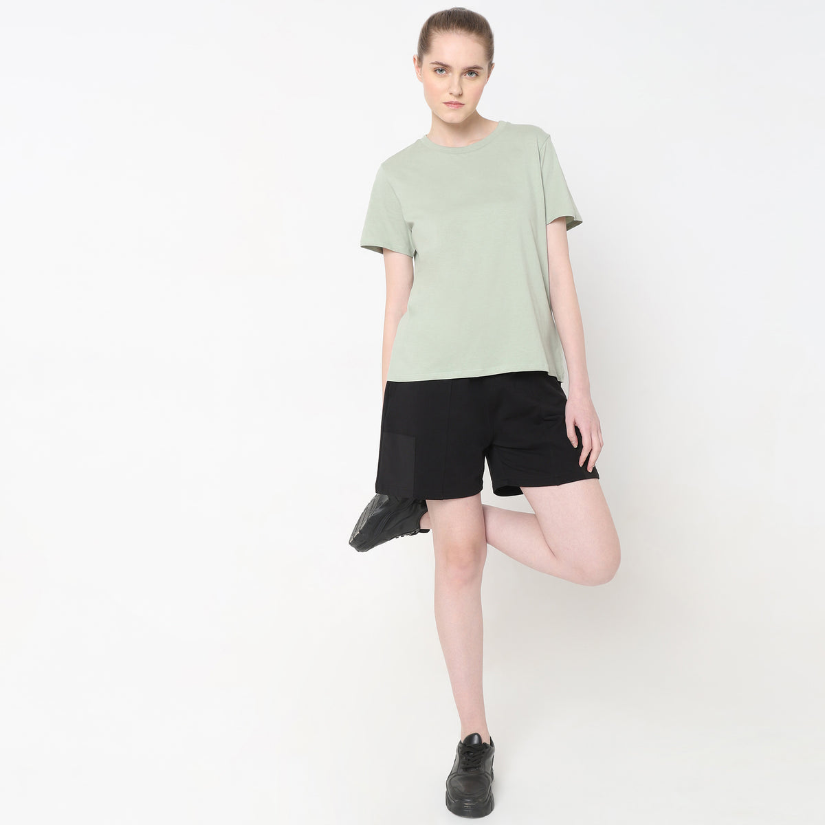 Regular Fit Solid T-Shirt