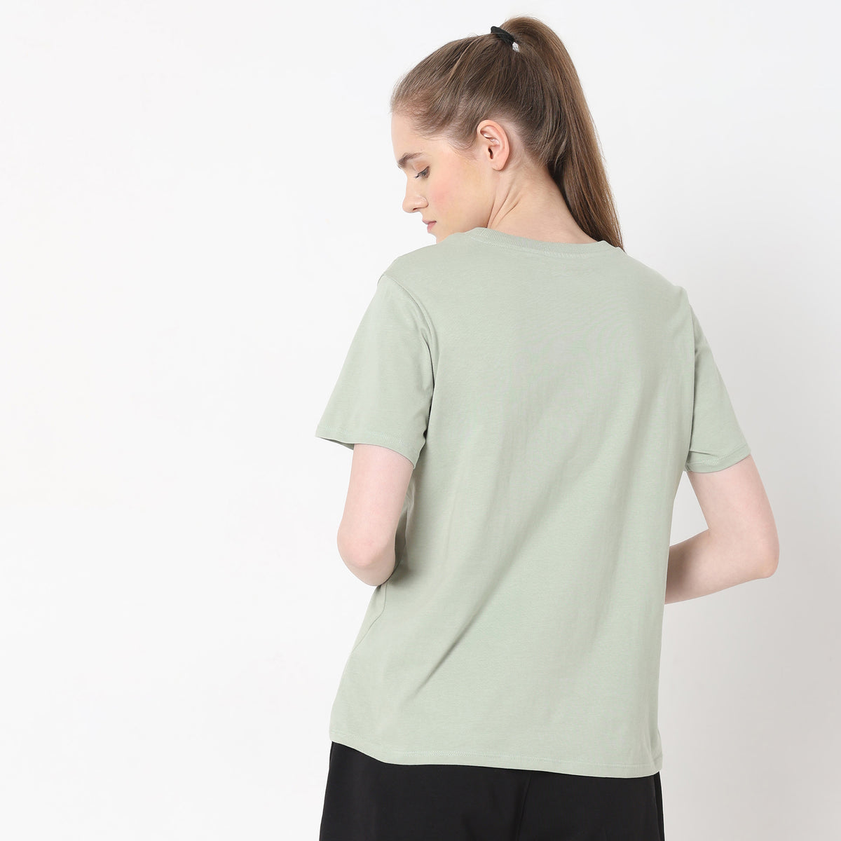 Regular Fit Solid T-Shirt