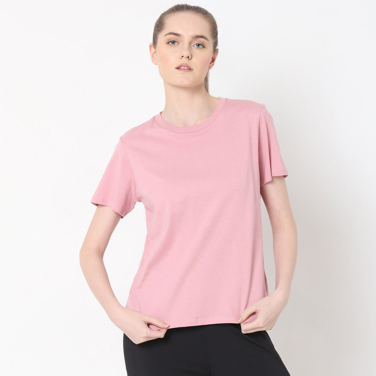 Regular Fit Solid T-Shirt