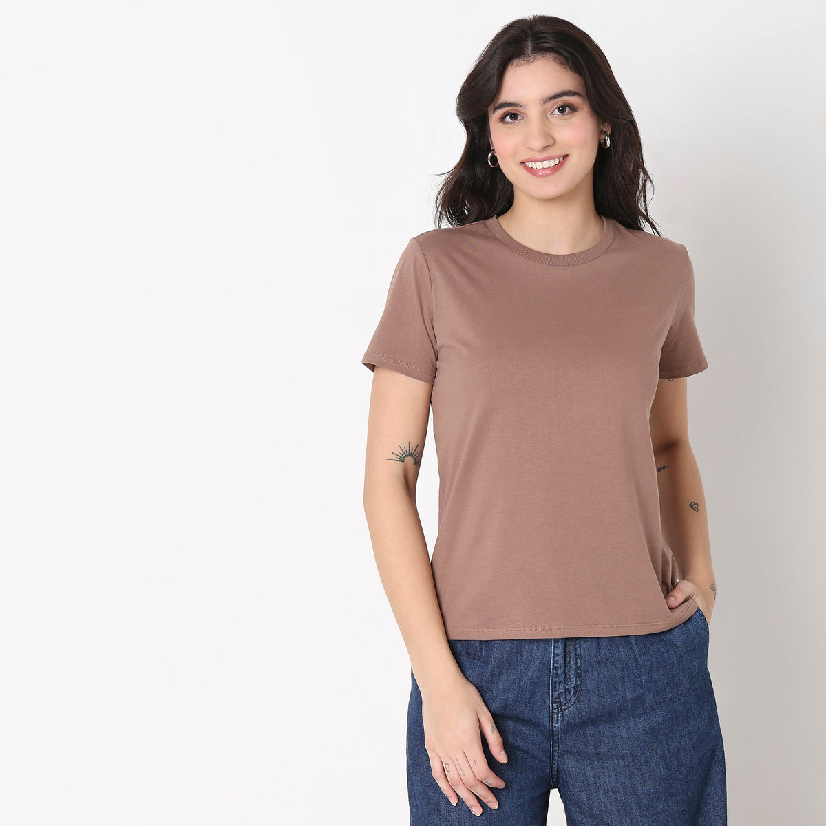 Regular Fit Solid T-Shirt