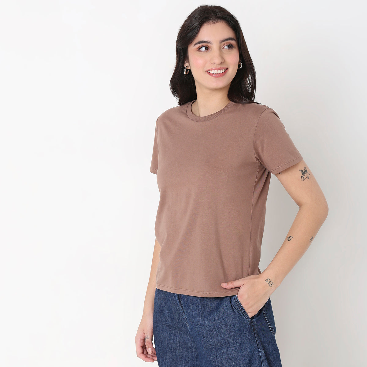 Regular Fit Solid T-Shirt