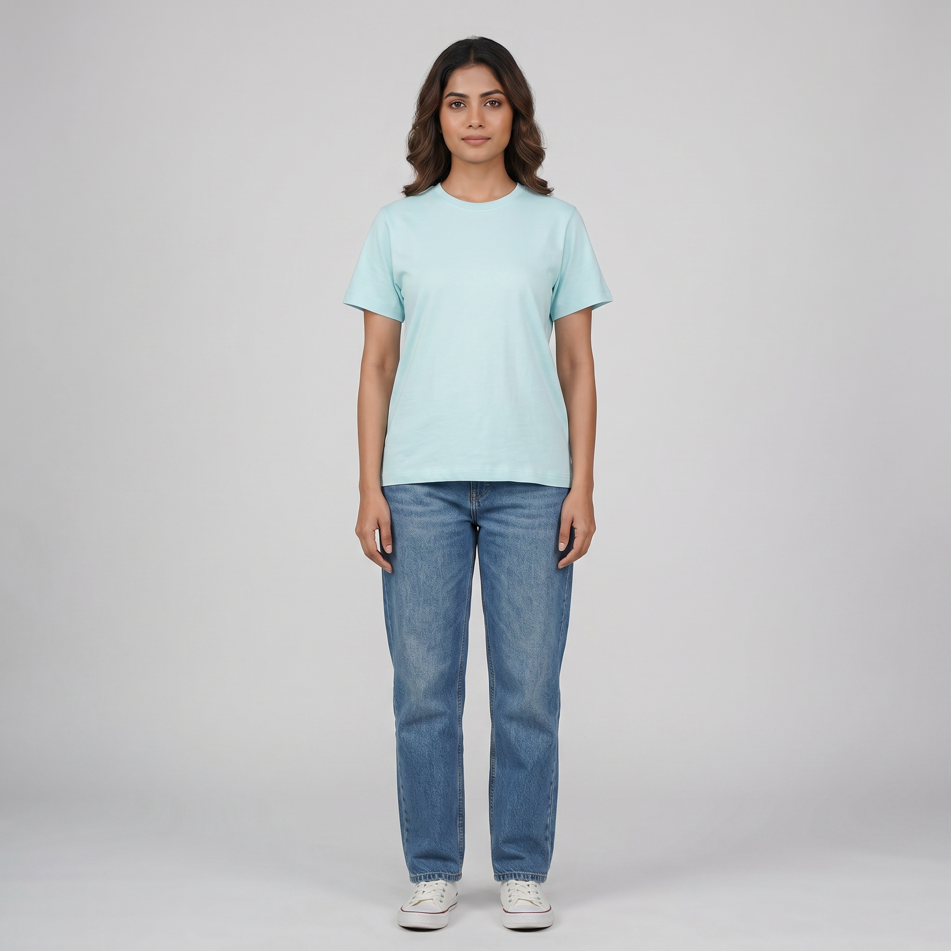 Knitted Cotton Solid T-Shirt