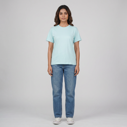 Knitted Cotton Solid T-Shirt