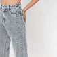 Straight Fit Solid High Rise Jeans