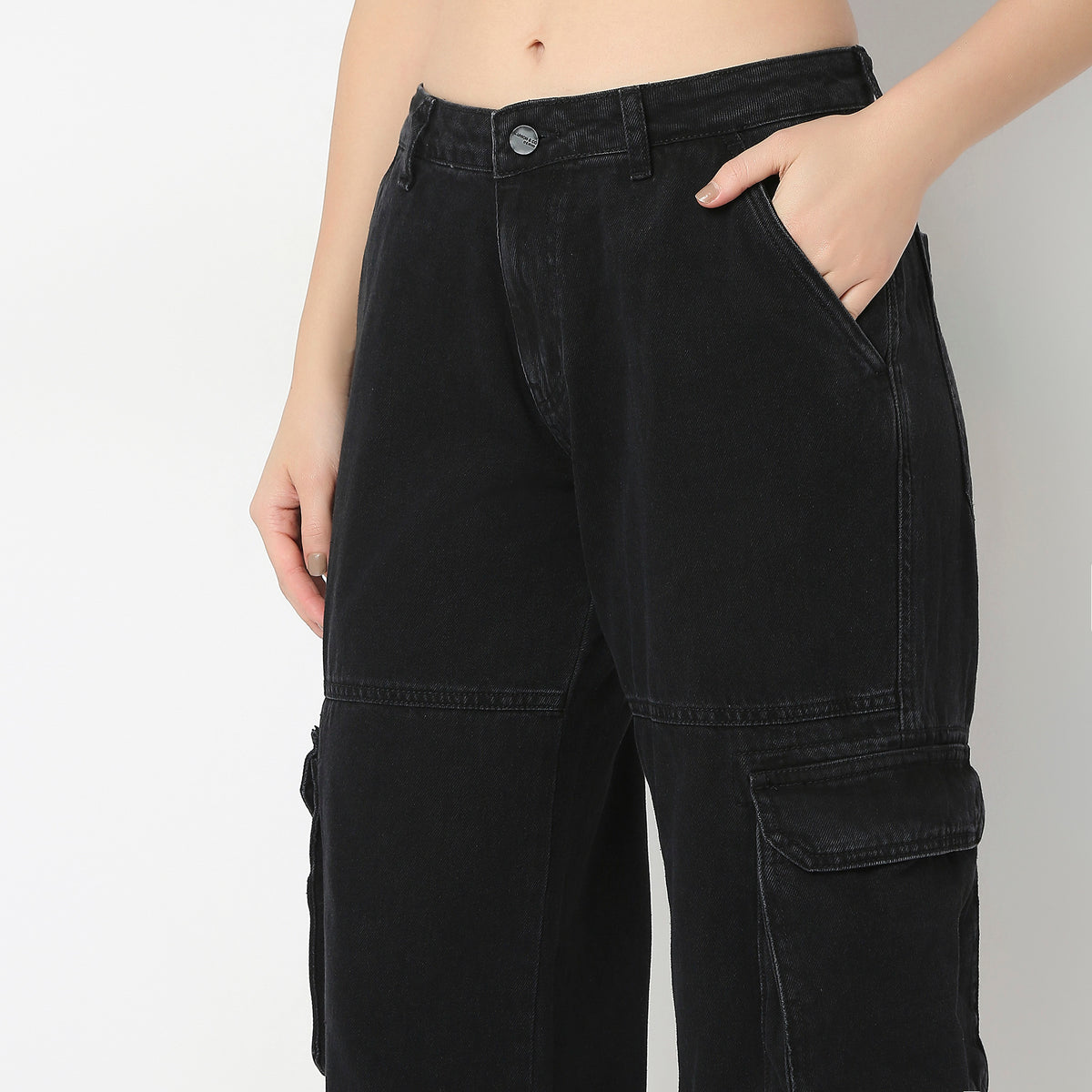 Cargo Fit High Rise Jeans