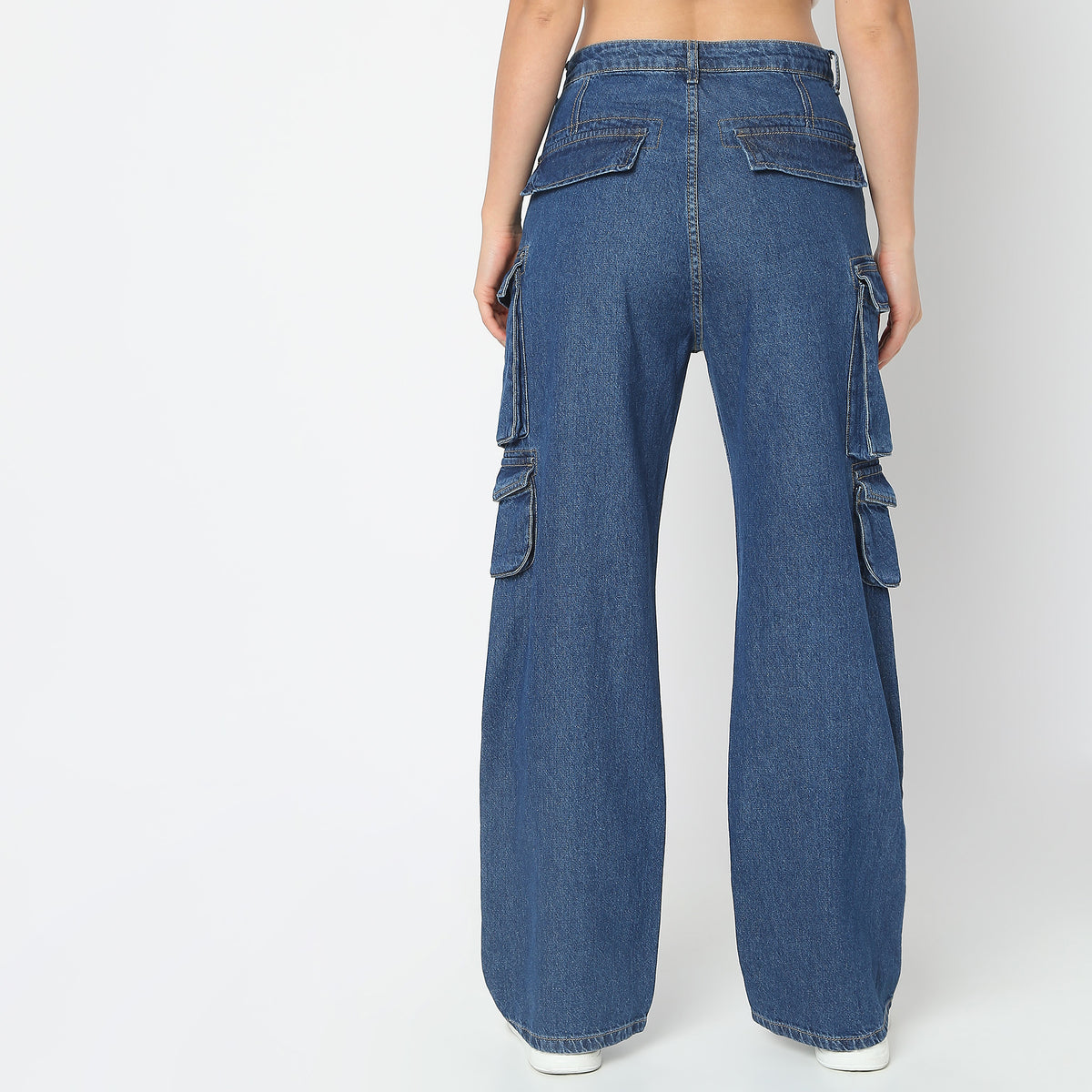 Cargo Fit High Rise Jeans