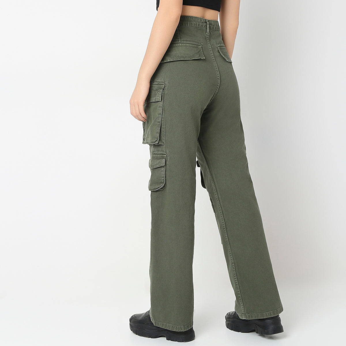 Cargo Fit High Rise Jeans