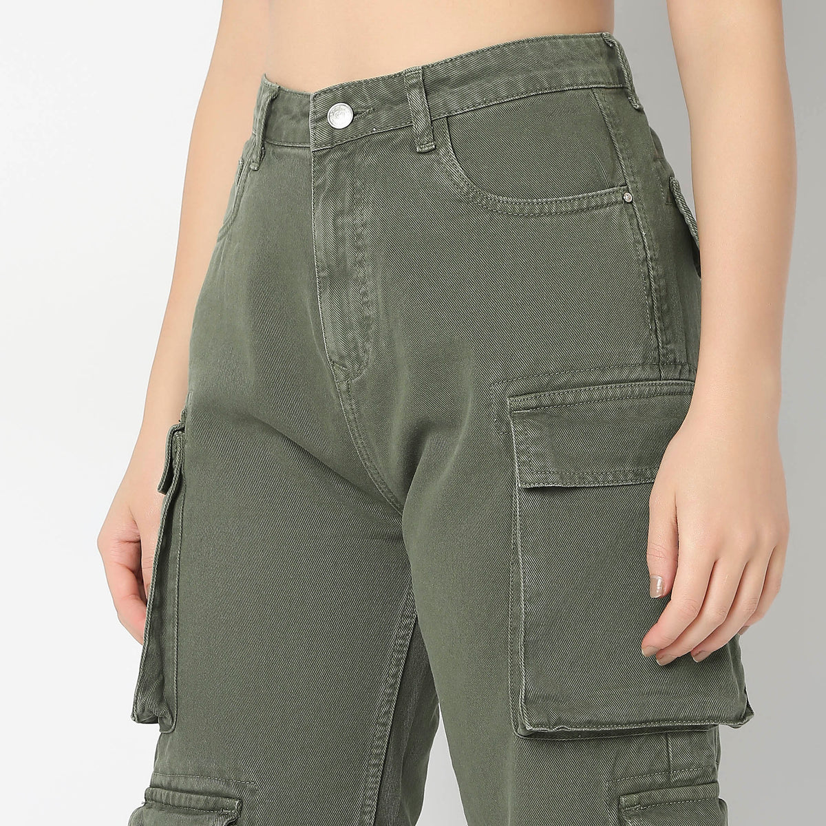 Cargo Fit High Rise Jeans