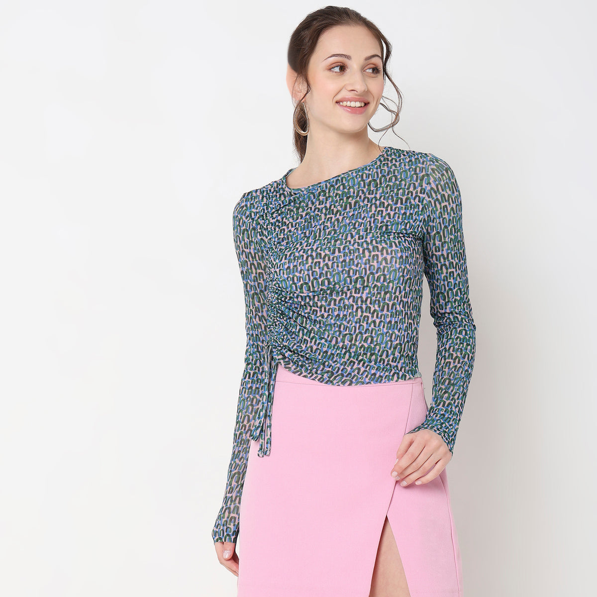 Slim Fit Printed Top