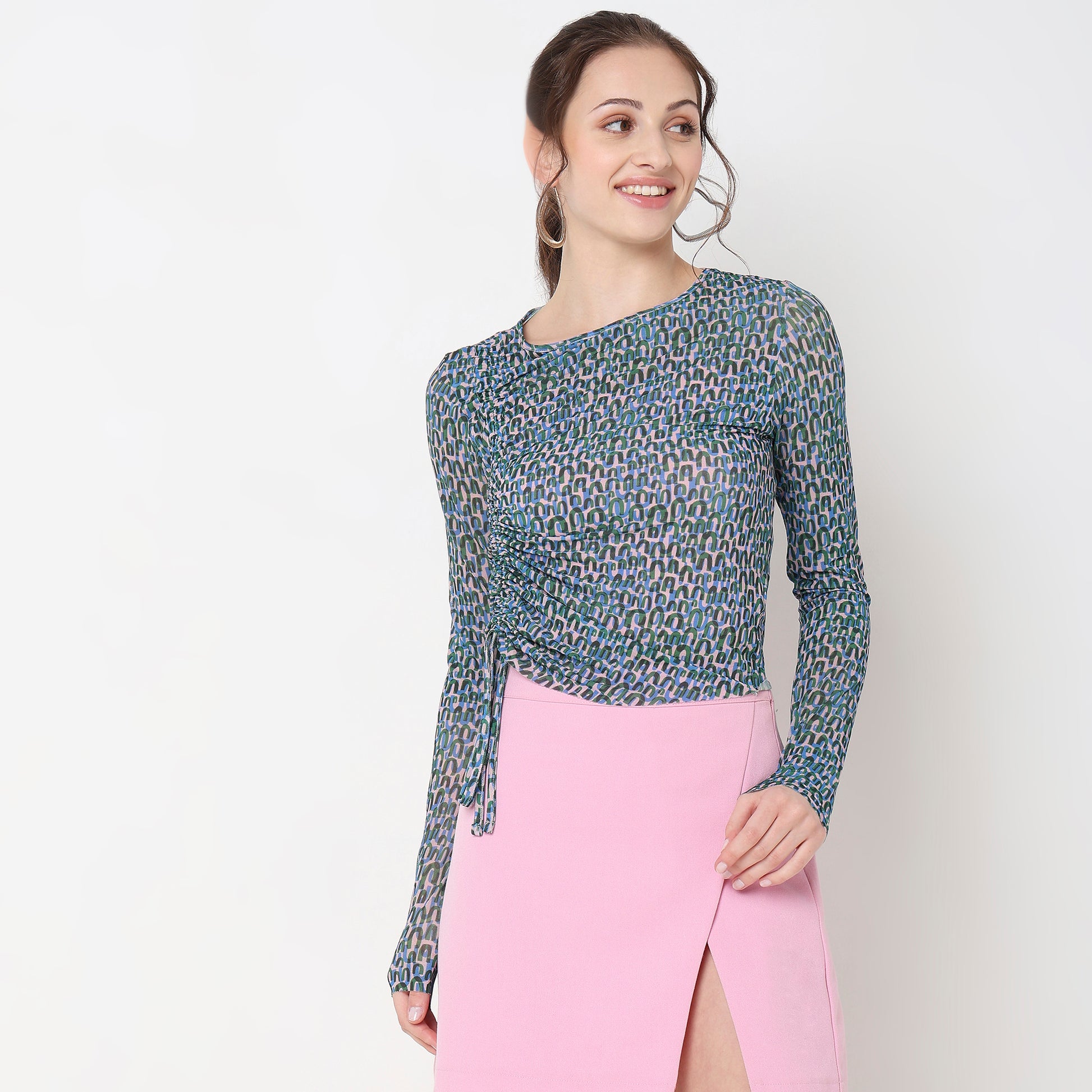 Slim Fit Printed Top