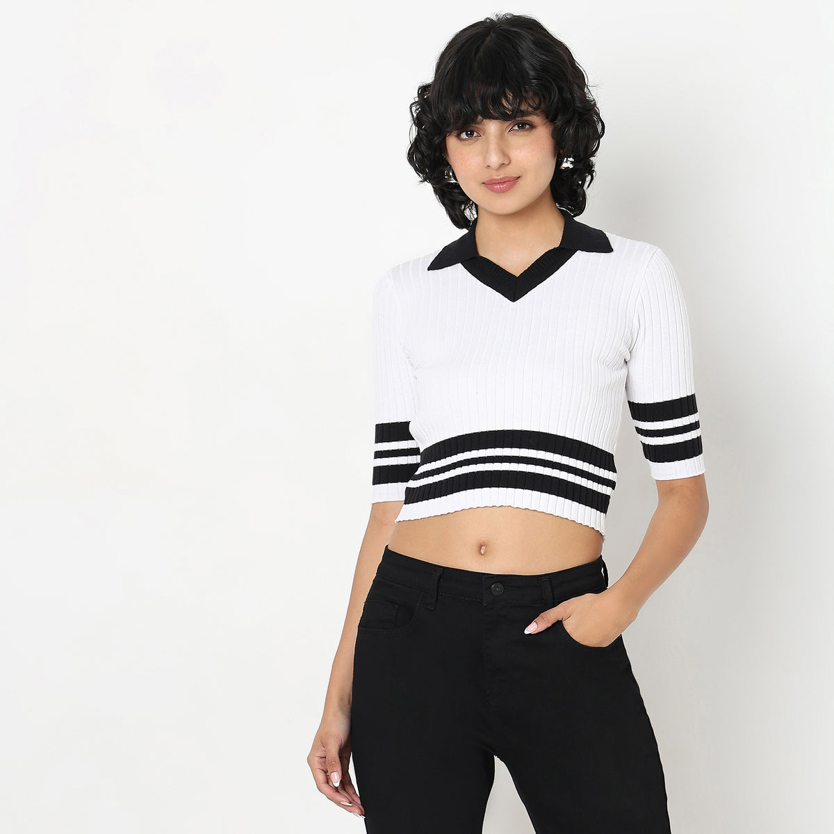 Slim Fit Striped Top