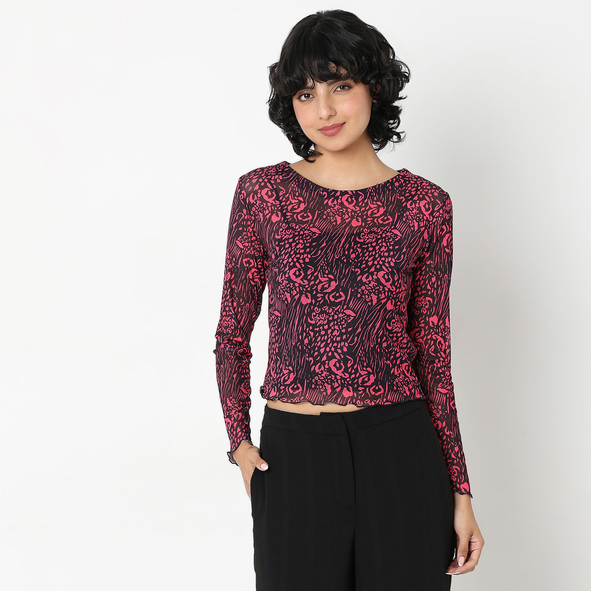 Slim Fit Printed Top