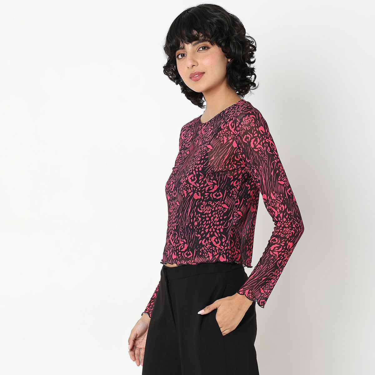 Slim Fit Printed Top