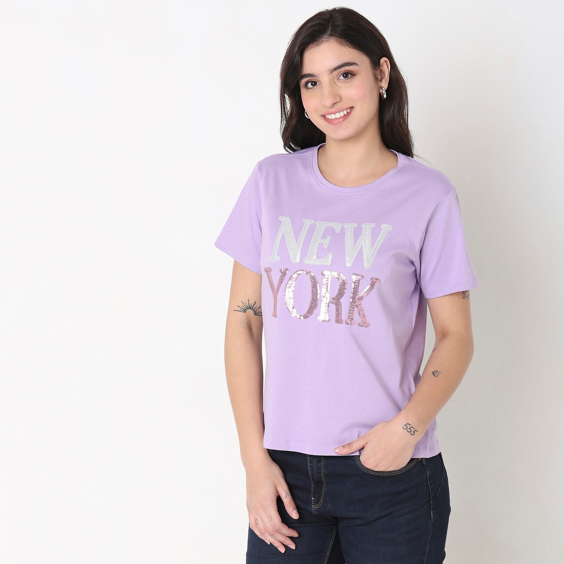 Regular Fit Embellished T-Shirt