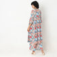 Flare Fit Printed Top with Palazzo & with Cape Set