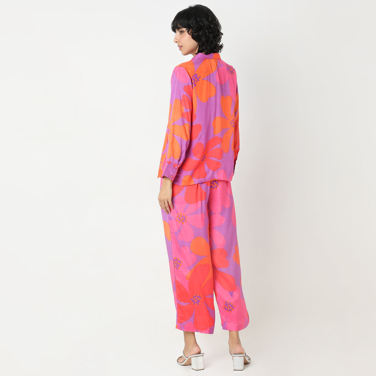 Straight Fit Printed Tunic Shirt with Pant Set