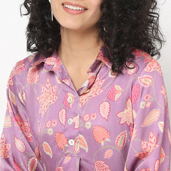 Regular Fit Floral Kurta with Pant Set