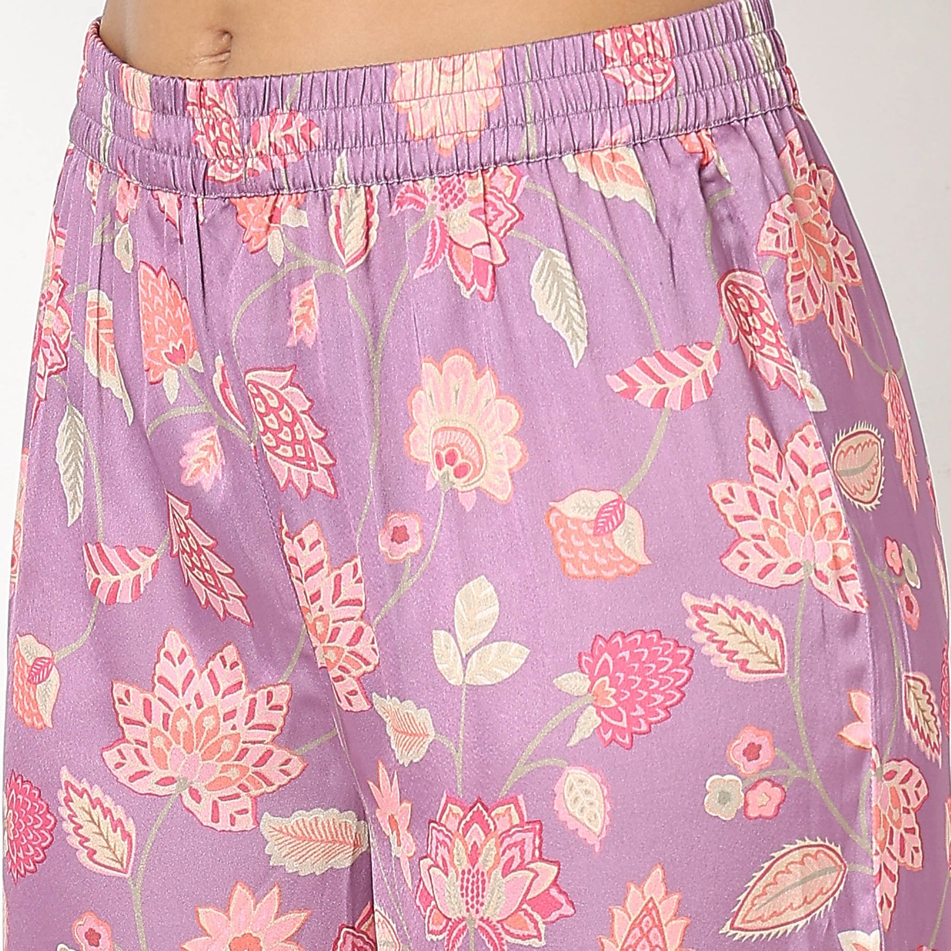 Regular Fit Floral Kurta with Pant Set