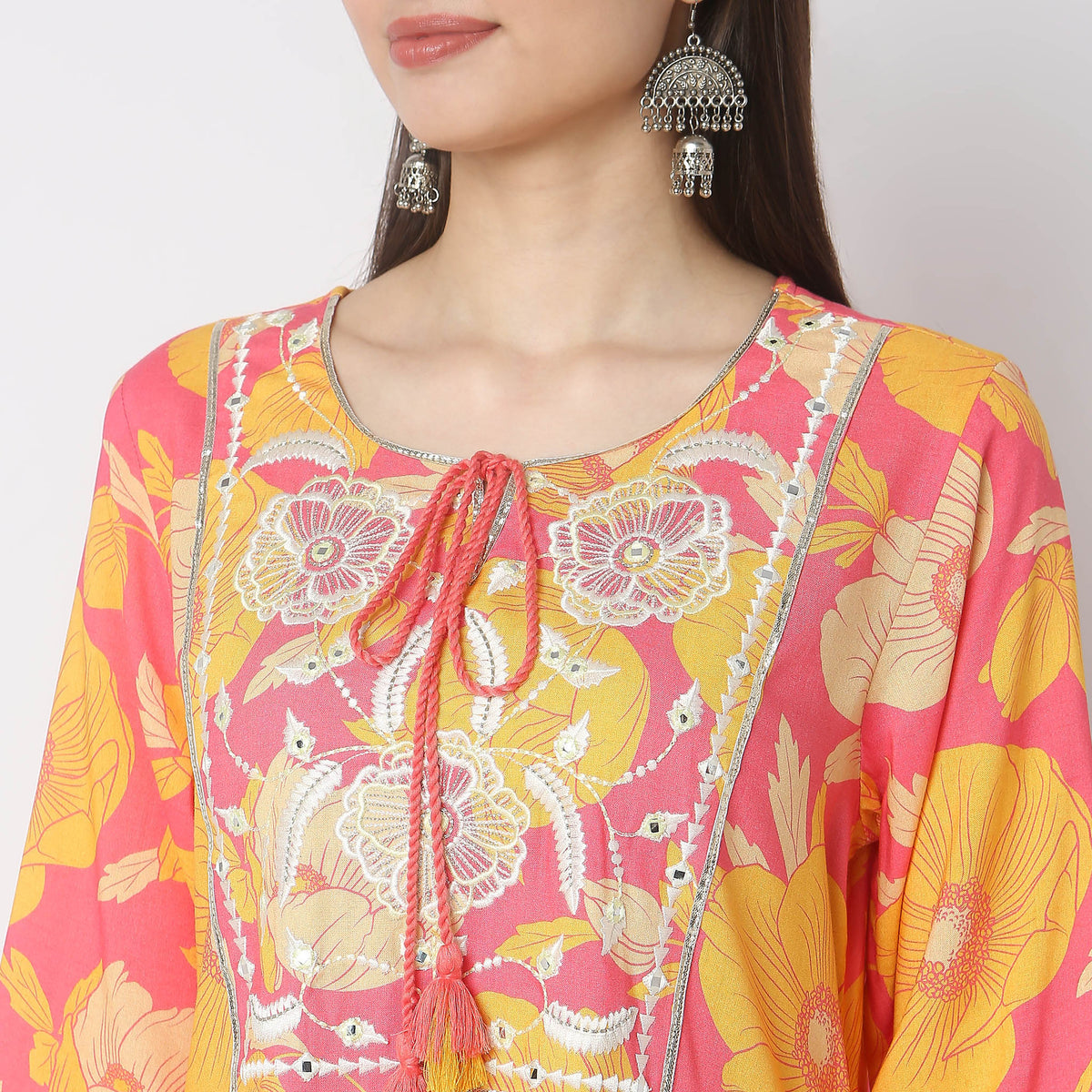 Regular Fit Printed Kurta with Pant & Dupatta Set