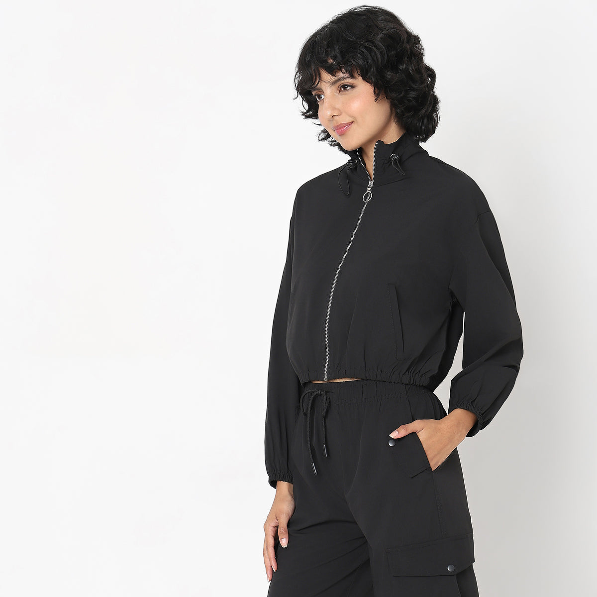 Boxy Fit Solid Jacket