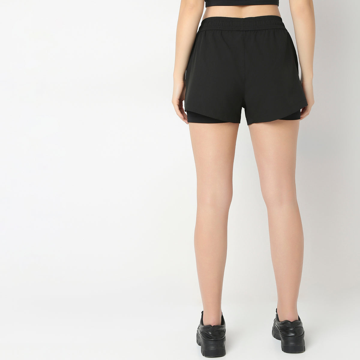 Relaxed Fit Mid Rise Shorts