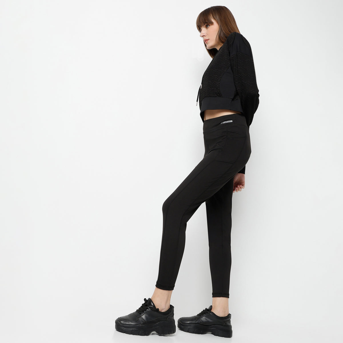 Slim Fit Abstract High Rise Leggings