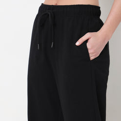 Regular Fit Solid High Rise Joggers