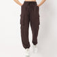 Regular Fit Solid Mid Rise Joggers