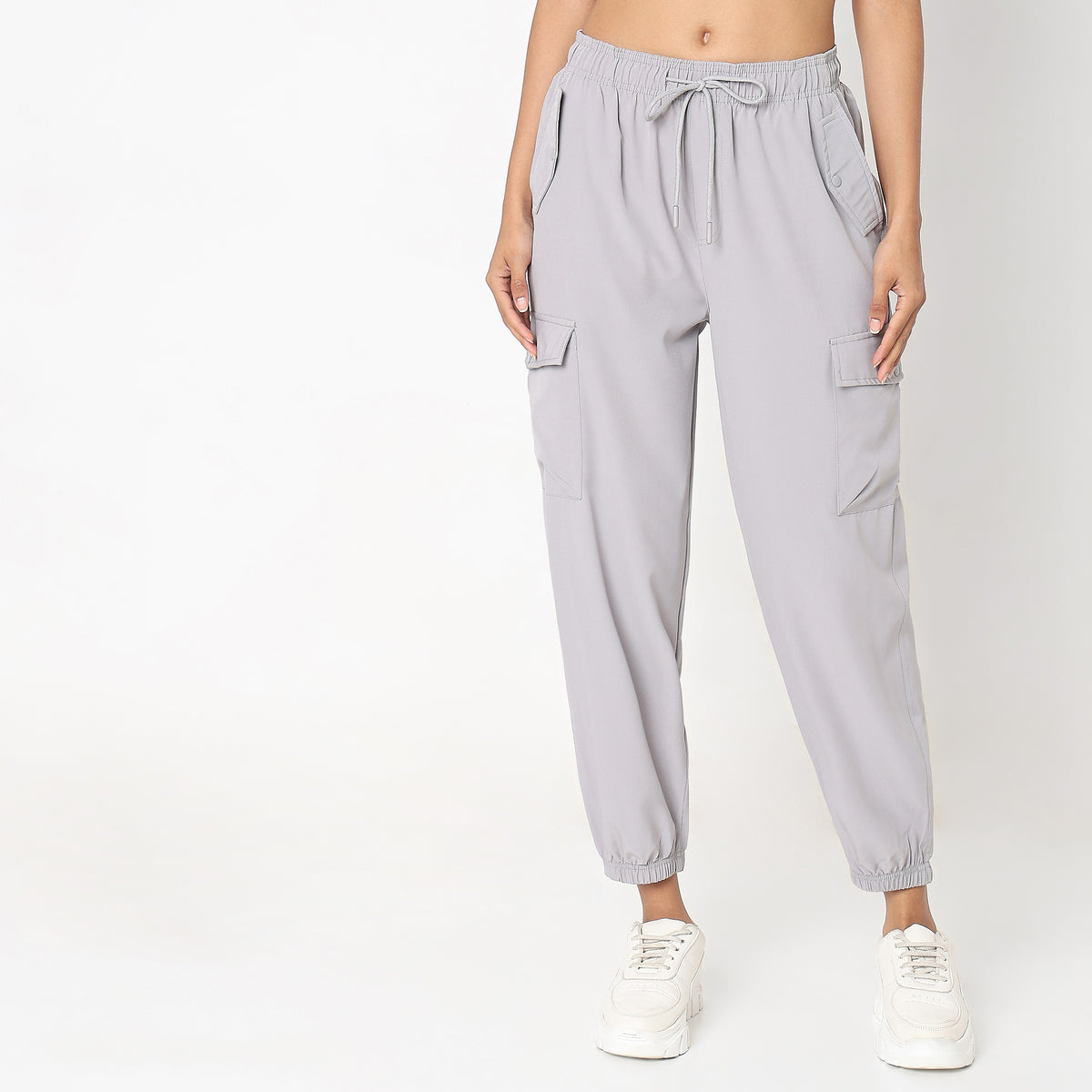 Solid Ribbed Joggers