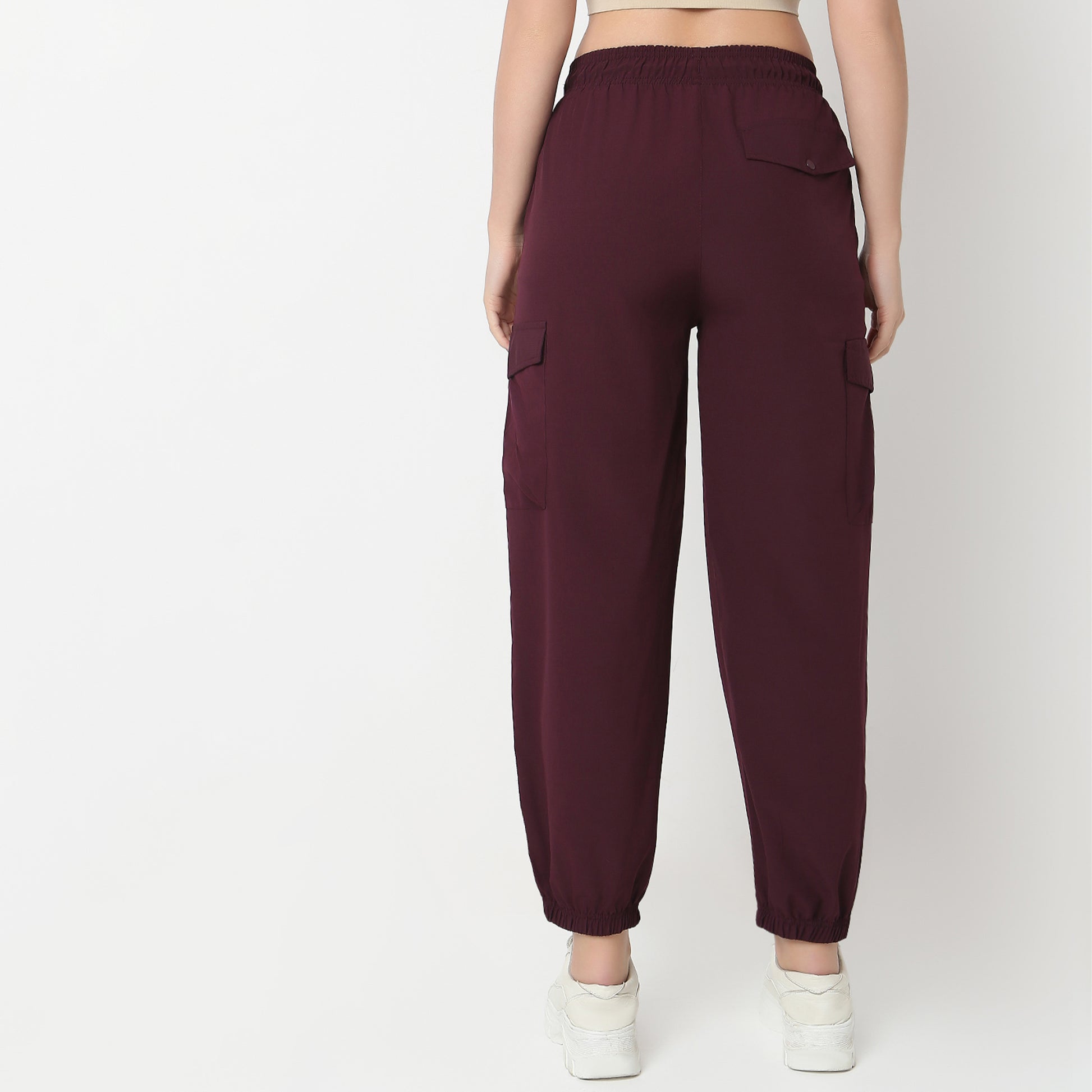 Solid Ribbed Joggers