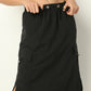 Regular Fit Solid Calf Length Mid Rise Skirt