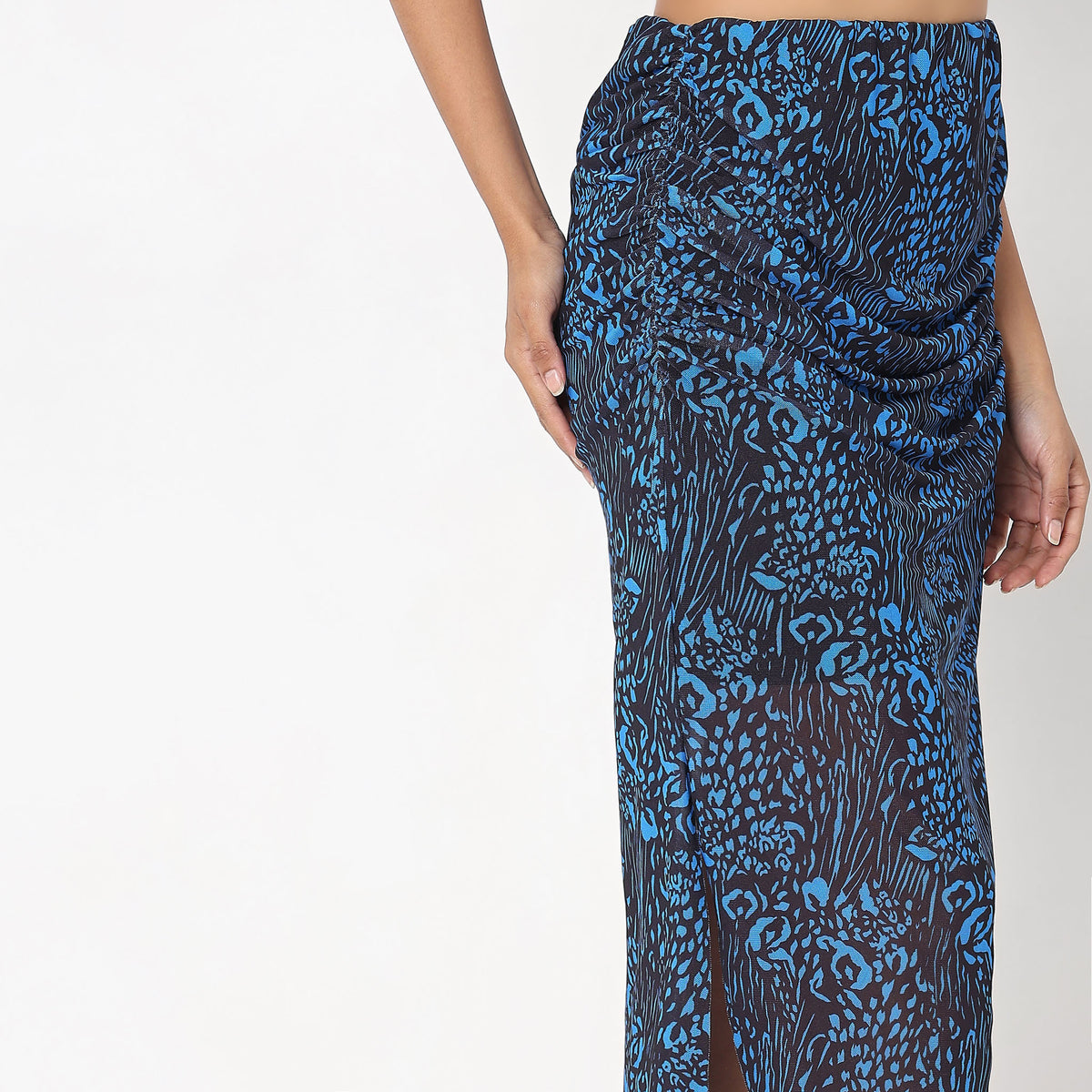 Slim Fit Printed High Rise Skirts