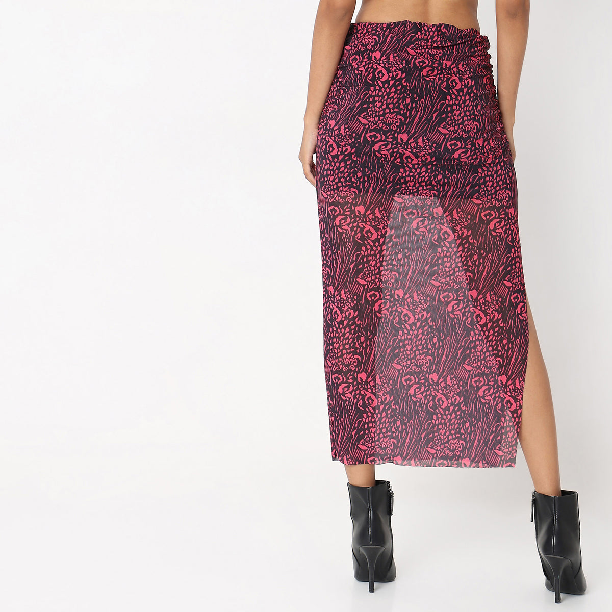 Slim Fit Printed High Rise Skirts